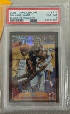 2003 Topps Chrome Dwyane Wade Black Refractor #115 card