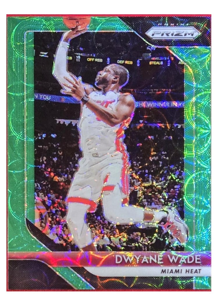 2018-19 Panini Prizm Base Set Dwyane Wade Green Choice Prizm #206 card