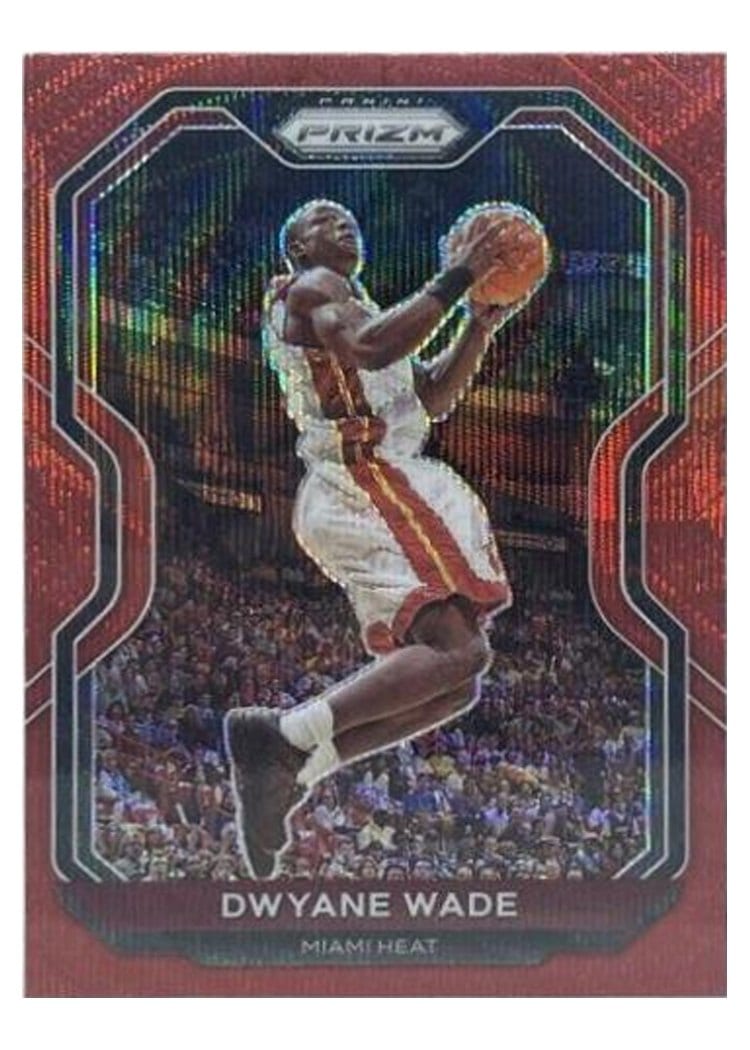 2020-21 Panini Prizm Base Set Dwyane Wade Ruby Wave Prizm #195 card
