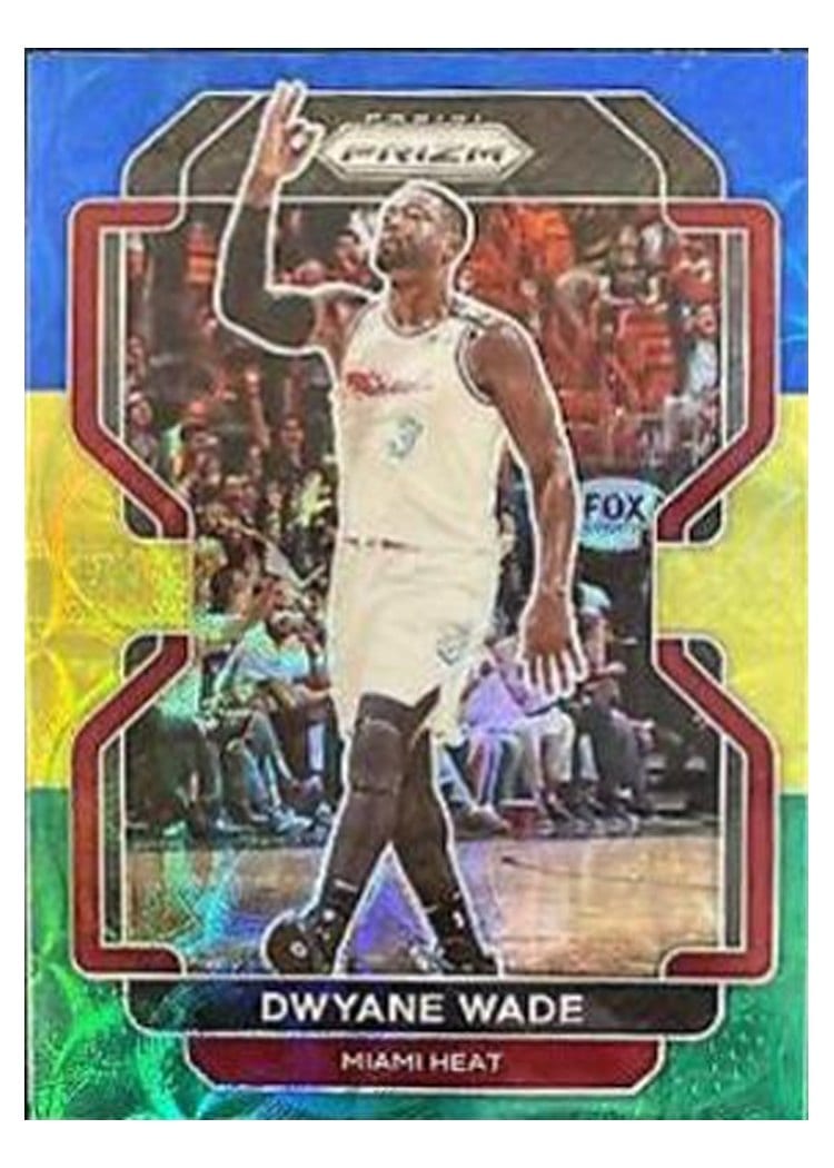 2021-22 Panini Prizm Base Set Dwyane Wade Blue Yellow Green Choice Prizm #269 card