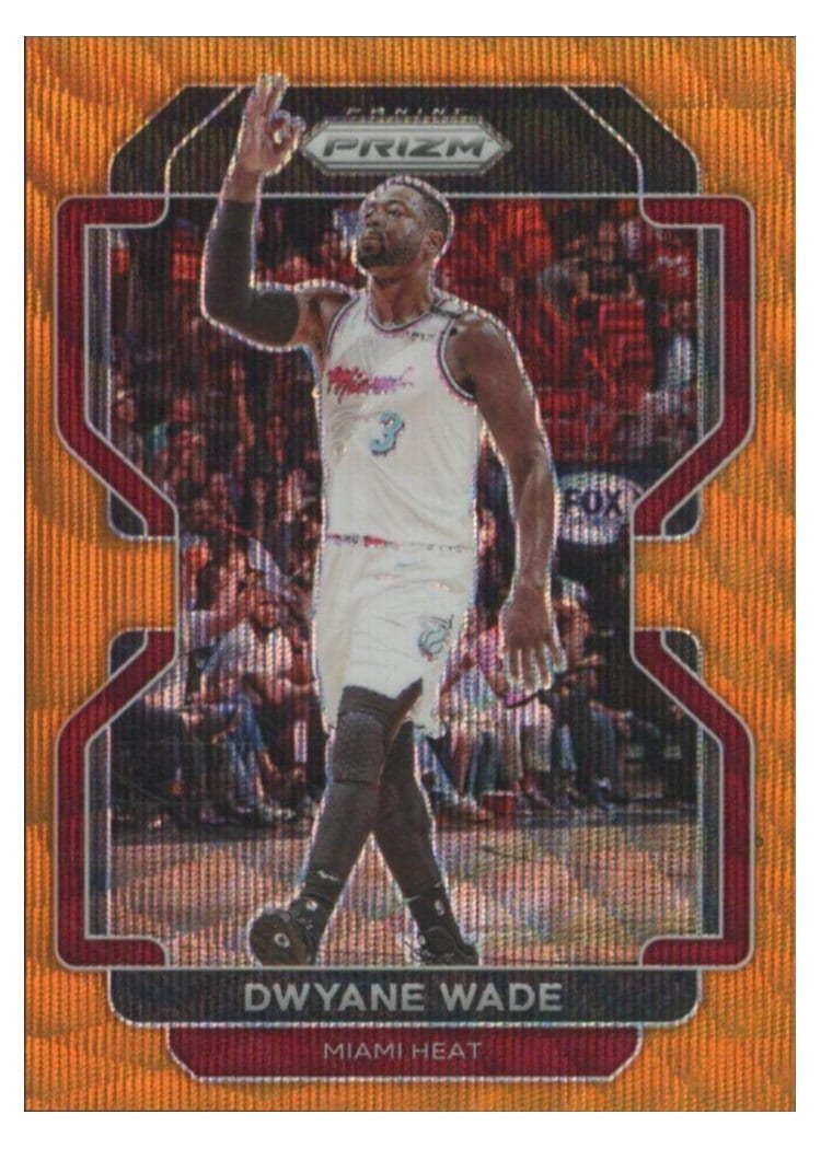 2021-22 Panini Prizm Base Set Dwyane Wade Orange Wave #269 card