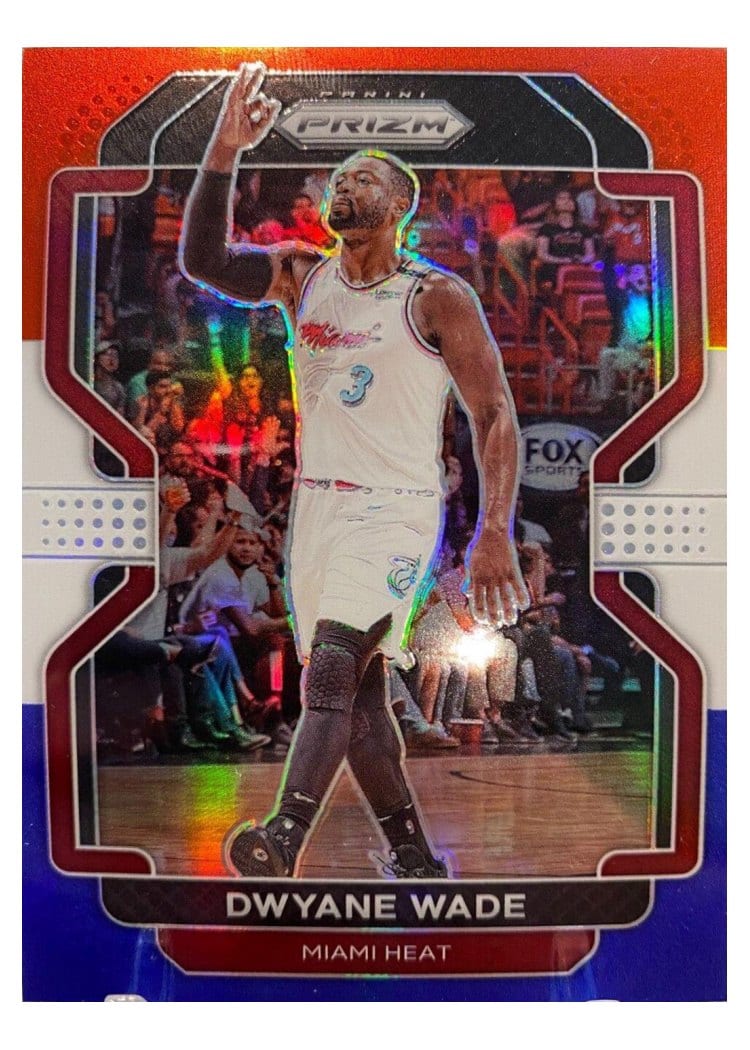 2021-22 Panini Prizm Base Set Dwyane Wade Red White Blue Prizm #269 card