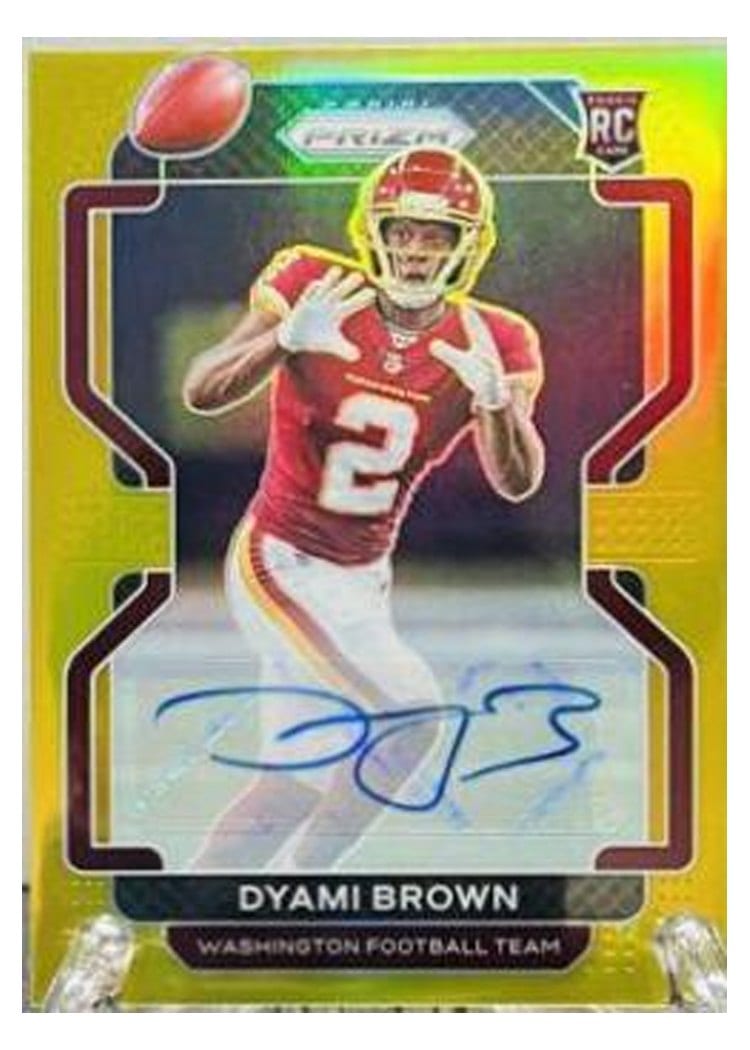 2021 Panini Prizm Base Set Dyami Brown Autograph Gold Prizm #353 card