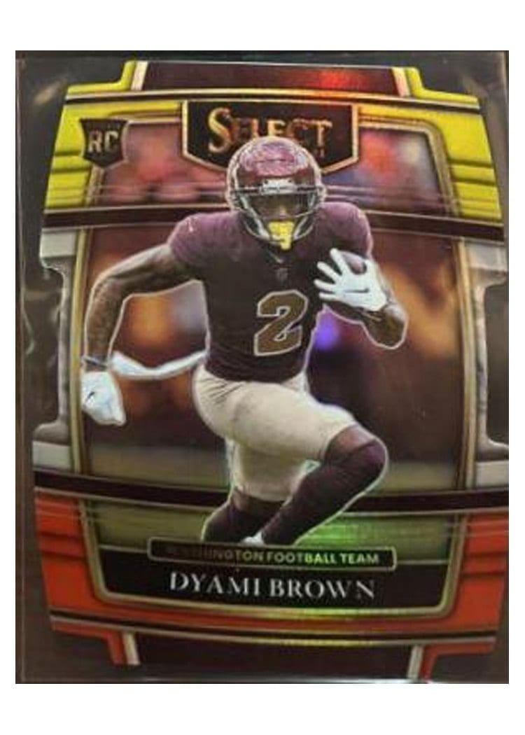 2021 Panini Select Base Set Dyami Brown Red and Yellow Die Cut #67 card