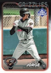 2024 Topps Pro Debut Base Set Dyan Jorge #PD-170 card