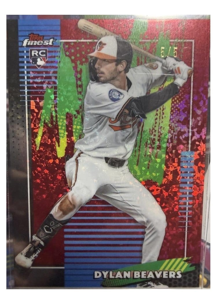 2026 Topps Finest Dylan Beavers Red Refractor #85 card