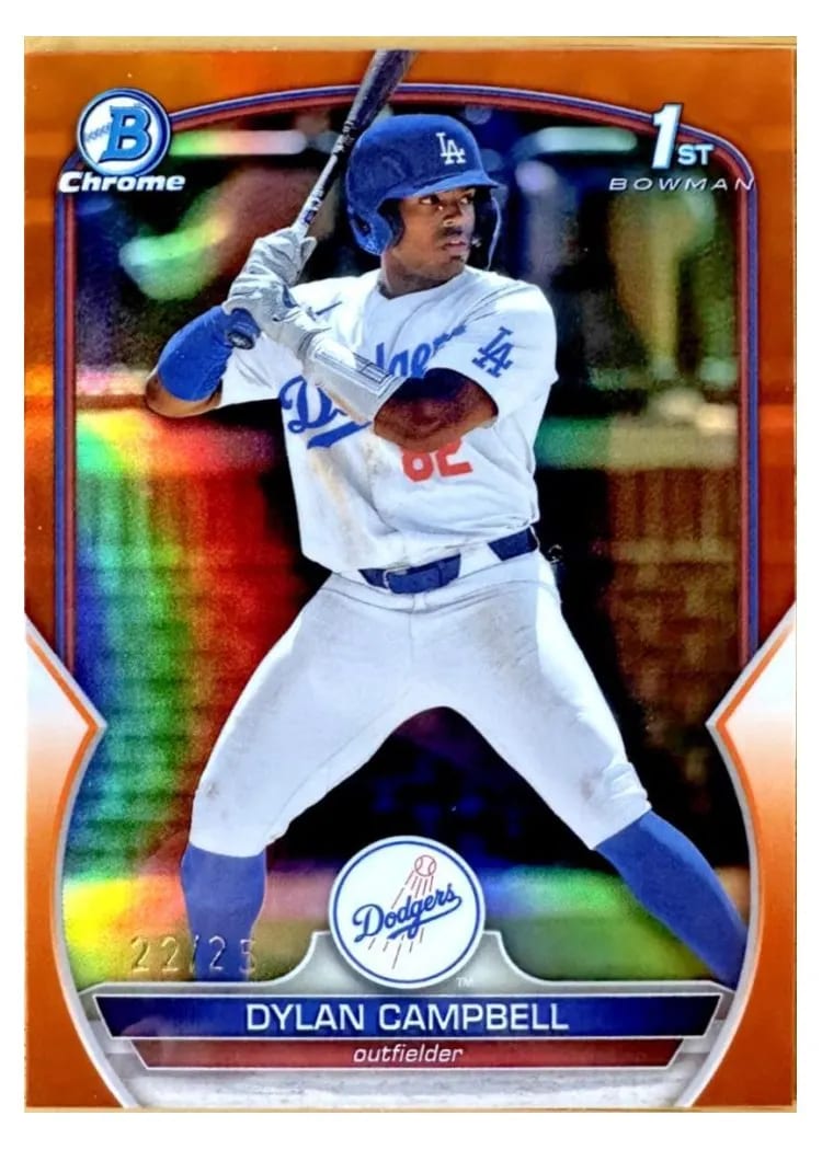 2023 Bowman Draft Chrome Dylan Campbell Orange #BDC-181 card
