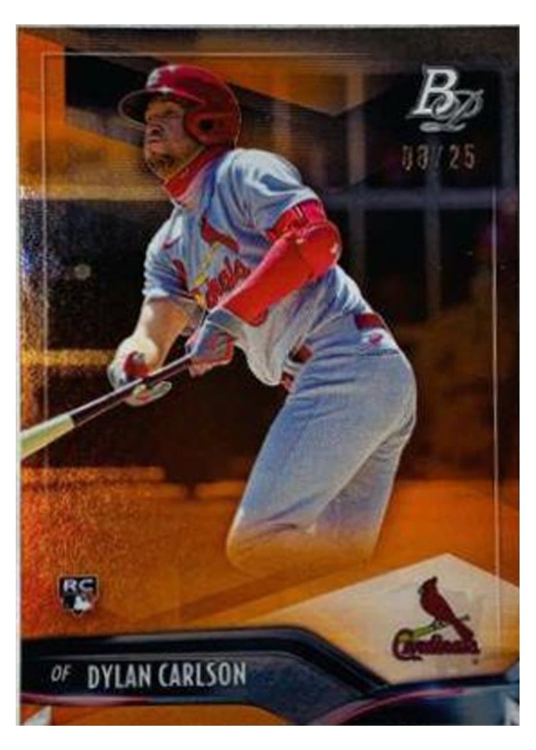 2021 Bowman Platinum Dylan Carlson #86 card
