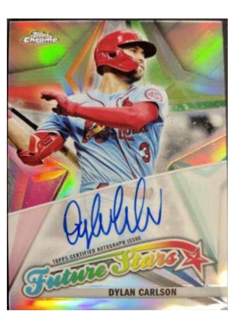 2022 Topps Chrome Future Stars Autograph Dylan Carlson #FSA-DC card