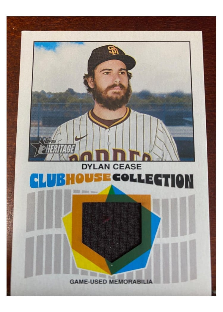 2026 Topps Heritage Clubhouse Collection Relics Dylan Cease #CCR-DCE card