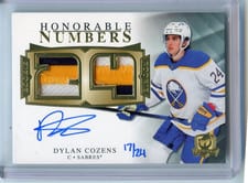 2020-21 Upper Deck The Cup Honorable Numbers Dylan Cozens #HR-DC card