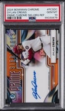2024 Bowman Chrome Prime Chrome Signatures Dylan Crews #PCS-DC card