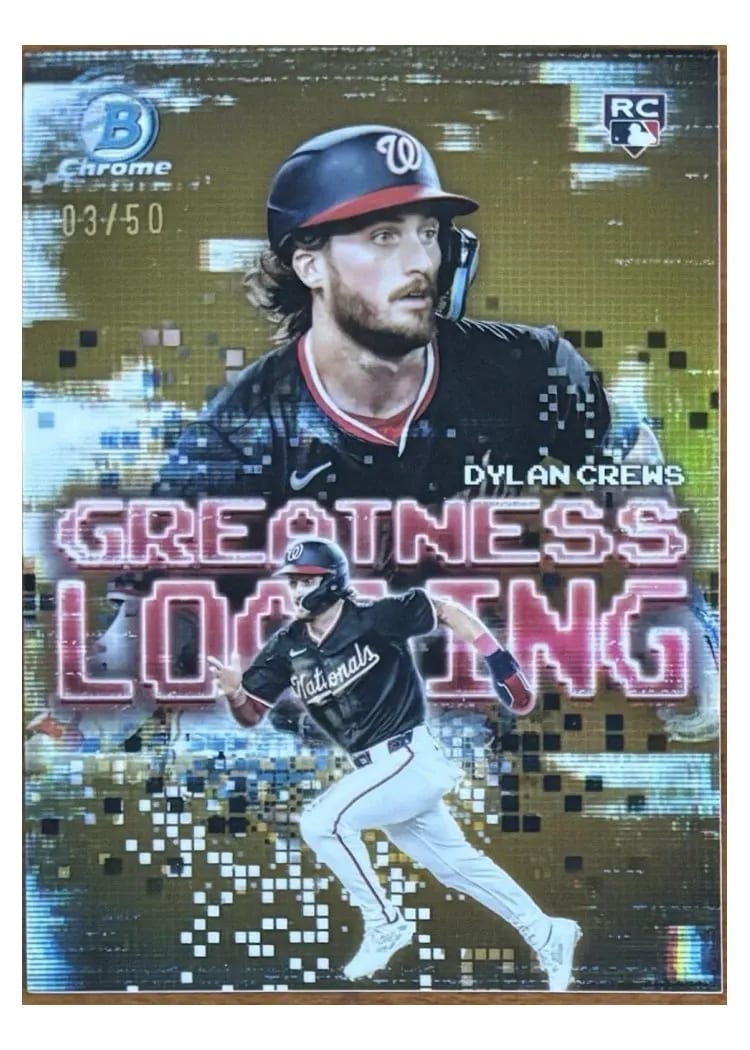 2025 Bowman Greatness Loading Dylan Crews Gold #GL-18 card
