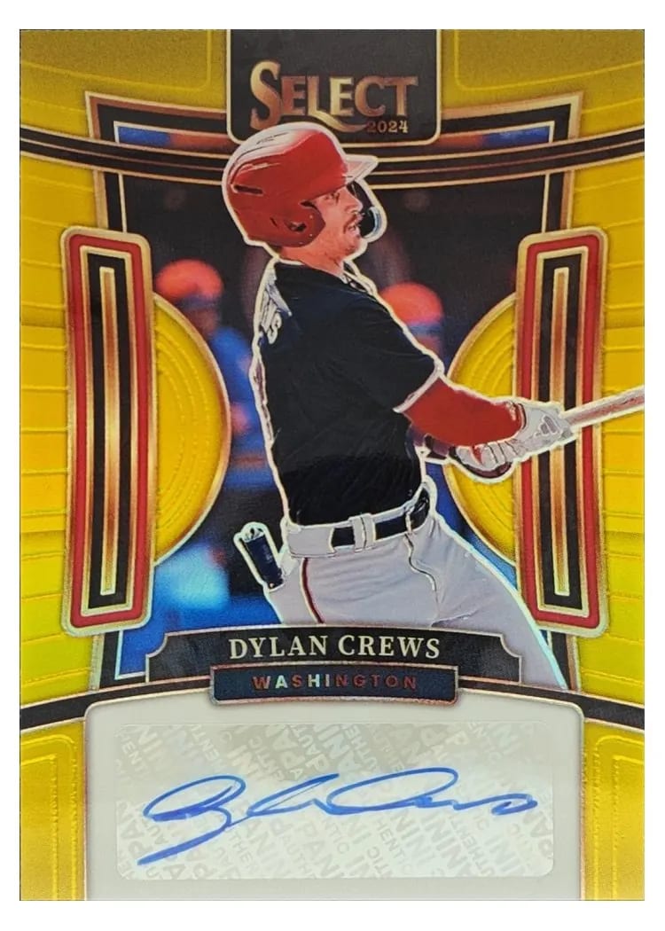 2025 Panini Select Signatures Dylan Crews Gold Prizm #SIG-DC card