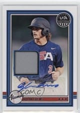 2025 Panini Stars & Stripes USA Baseball Alumni Signature Materials Dylan Crews #USA-DC card