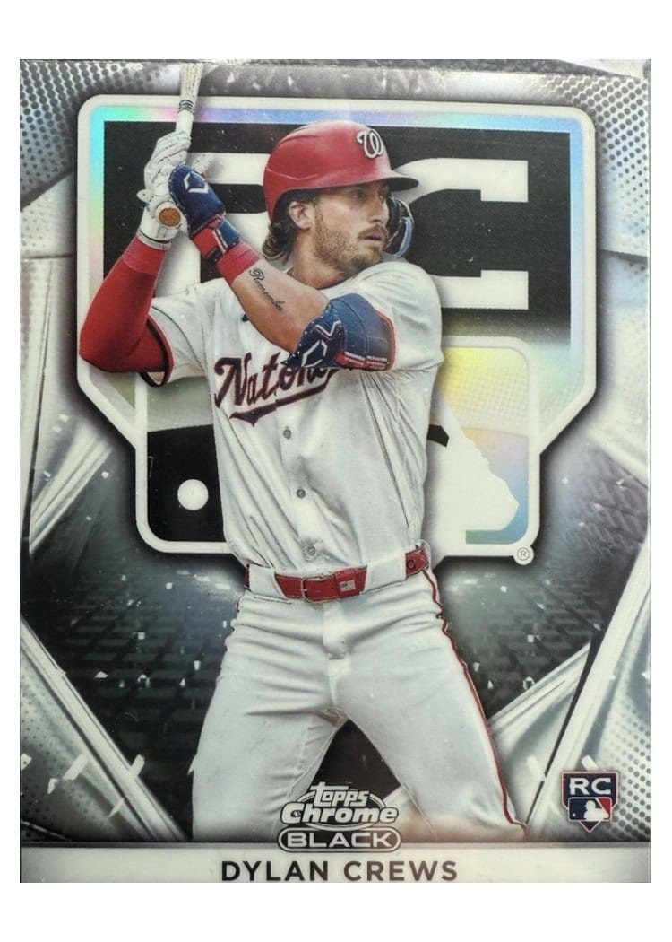 2025 Topps Chrome Black Rookie Design Variations Dylan Crews #127 card