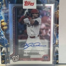 2025 Topps Chrome Update Rookie Debut Autographs Dylan Crews #CRDA-DC