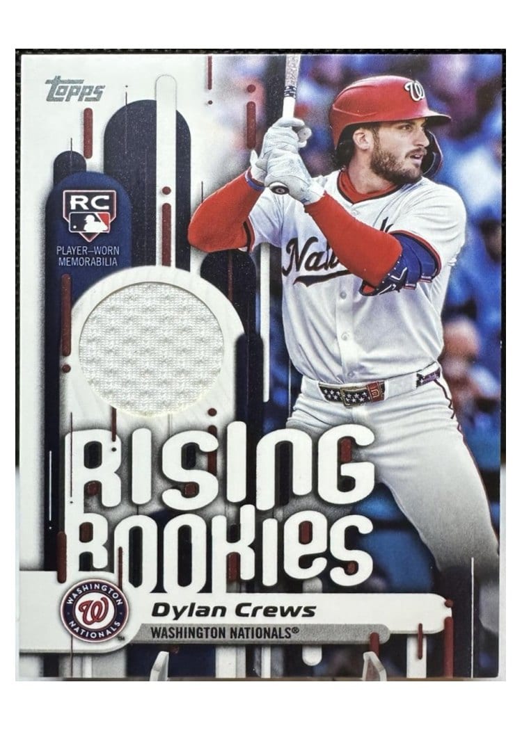 2025 Topps Update Rising Rookies Relics Dylan Crews #RRR-DC card