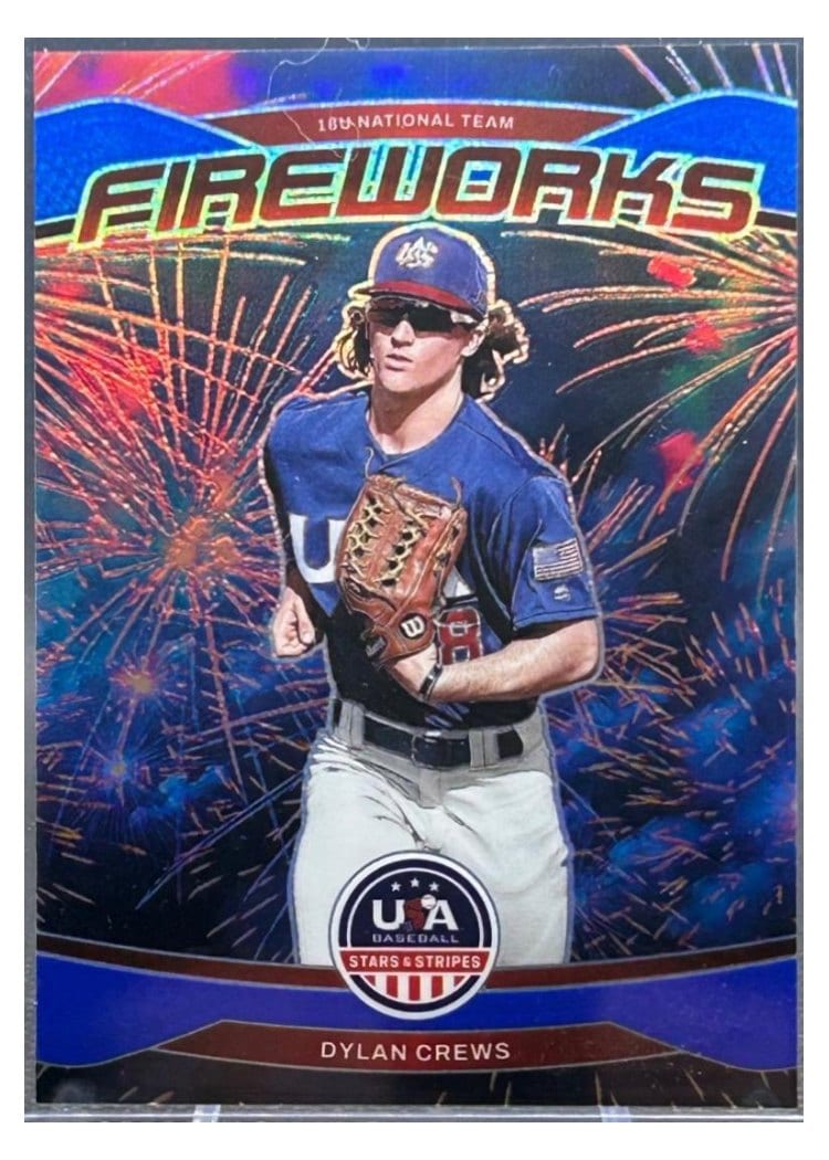 2026 Panini Stars & Stripes Prizm Fireworks Dylan Crews #18 card