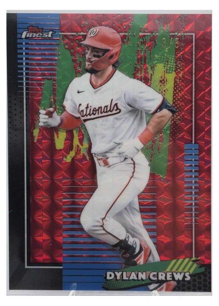 2026 Topps Finest Dylan Crews Red Geometric Refractor #40 card