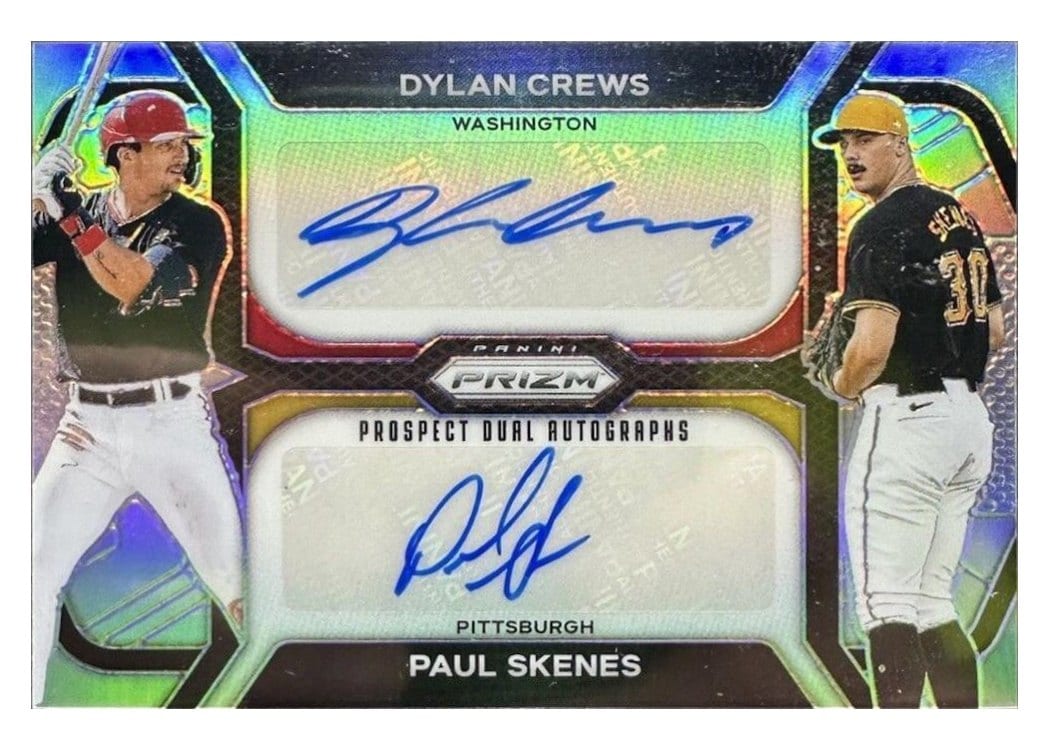2024 Panini Prizm Prospect Dual Autographs Dylan Crews / Paul Skenes #PDA-LS card