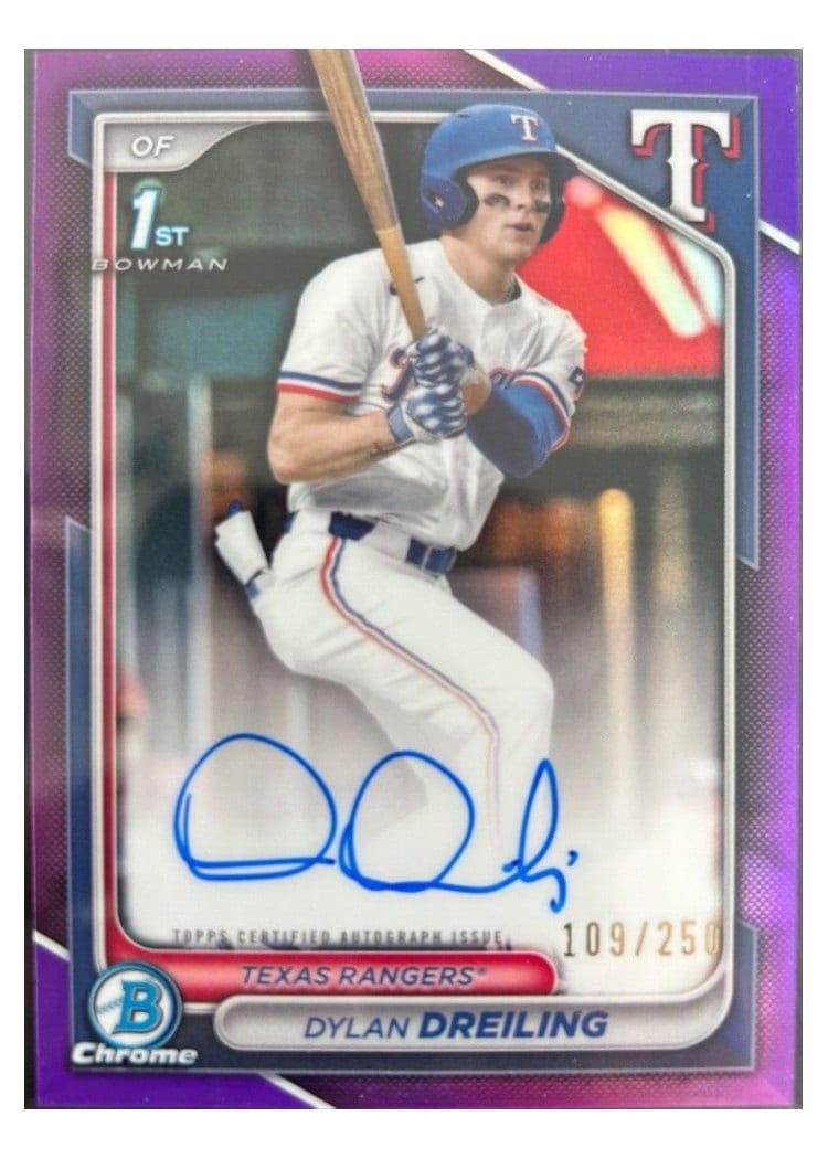 2024 Bowman Draft Chrome Prospect Autographs Dylan Dreiling #CPA-DD card