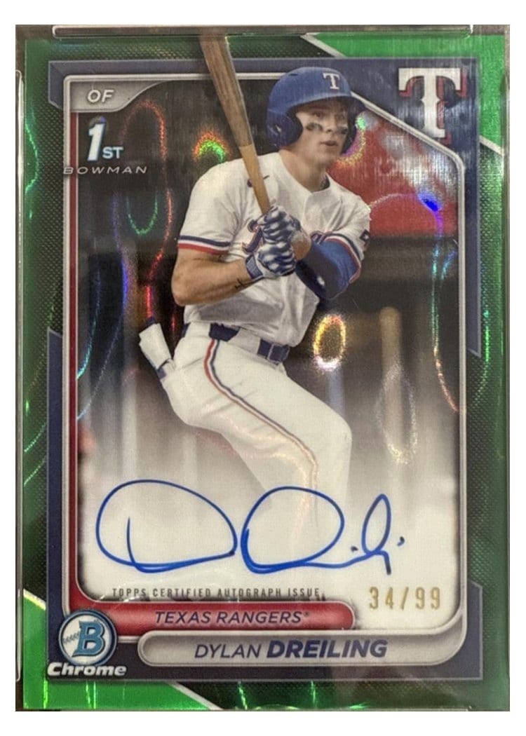 2024 Bowman Draft Chrome Prospect Autographs Dylan Dreiling #CPA-DD card