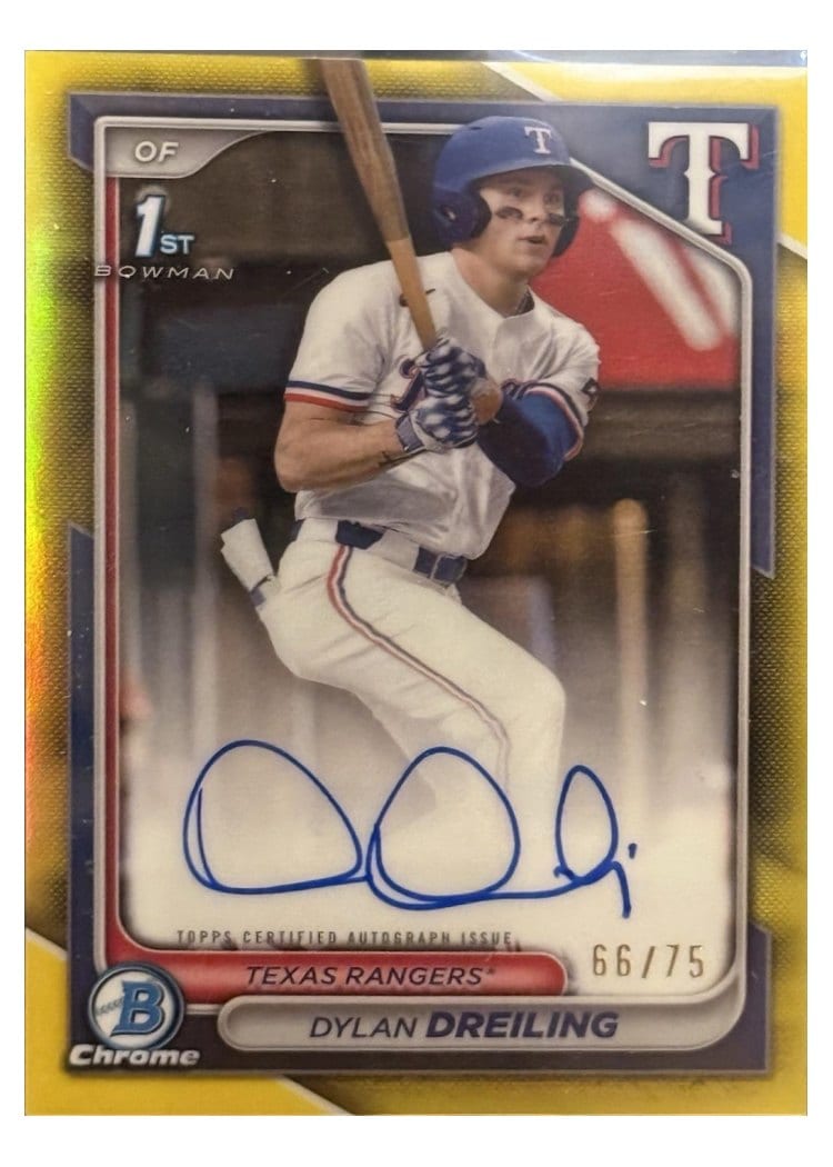 2024 Bowman Draft Chrome Prospect Autographs Dylan Dreiling #CPA-DD card
