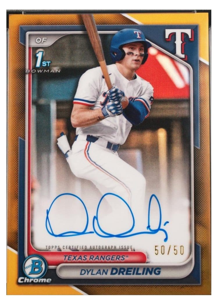 2024 Bowman Draft Chrome Prospect Autographs Dylan Dreiling #CPA-DD card