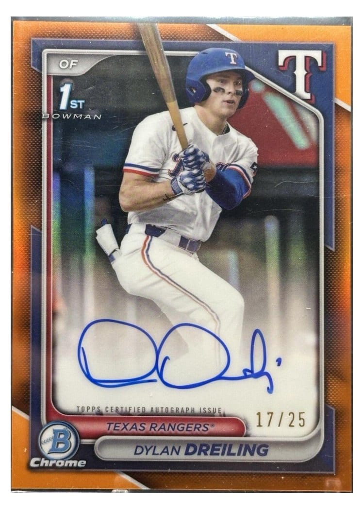 2024 Bowman Draft Chrome Prospect Autographs Dylan Dreiling #CPA-DD card