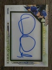 2025 Panini Boys of Summer Jumbo Acetate Signatures Dylan Dreiling #2 card