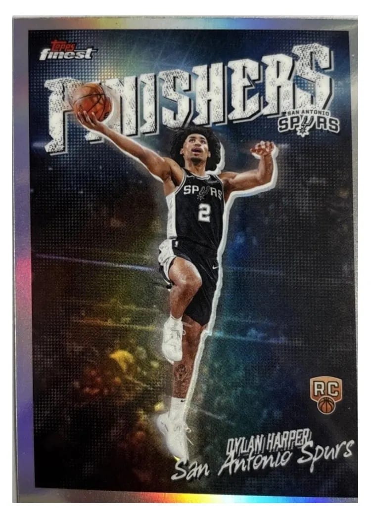 2025-26 Finest Finishers Dylan Harper Blue Refractor #FI-9 card