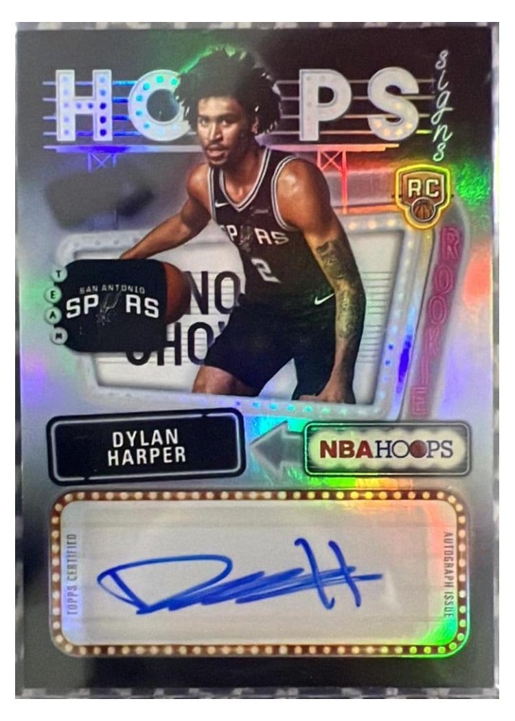 2025-26 NBA Hoops Hoops Rookie First Signs Dylan Harper #HFS-DH card