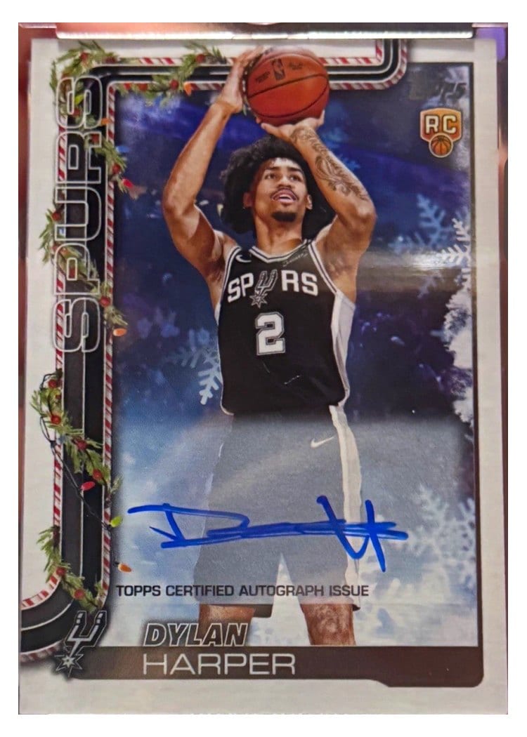 2025-26 Topps Holiday Autographs Dylan Harper #H162 card