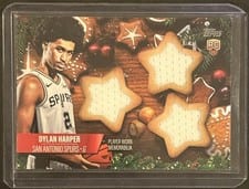 2025-26 Topps Holiday Holiday-Shaped Relics Dylan Harper #HSR-2 card