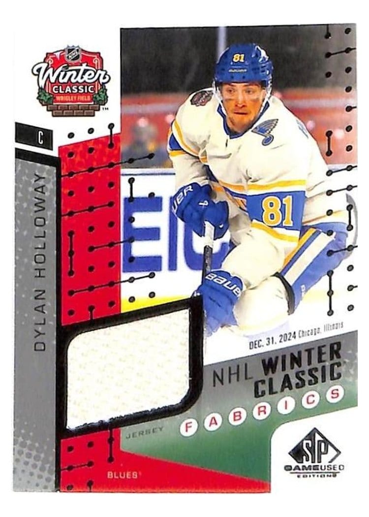 2025-26 SP Game Used 2025 Winter Classic Fabrics Dylan Holloway #WCF-12
