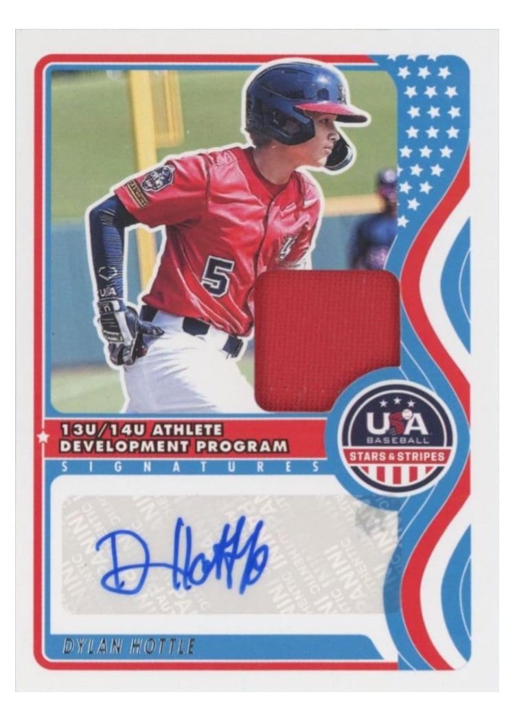 2025 Panini Stars & Stripes 13U/14U National Team Signatures Dylan Hottle #NTS-DH card
