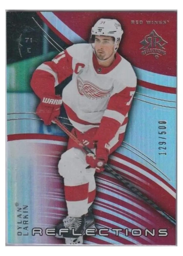 2020 Upper Deck Triple Dimensions Reflections Dylan Larkin #16 card