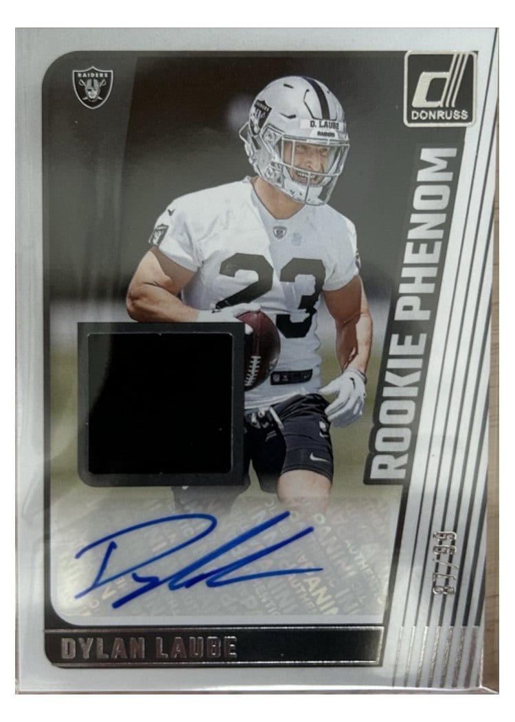 2024 Donruss Rookie Phenom Jersey Autographs Dylan Laube #RJA-DLA card