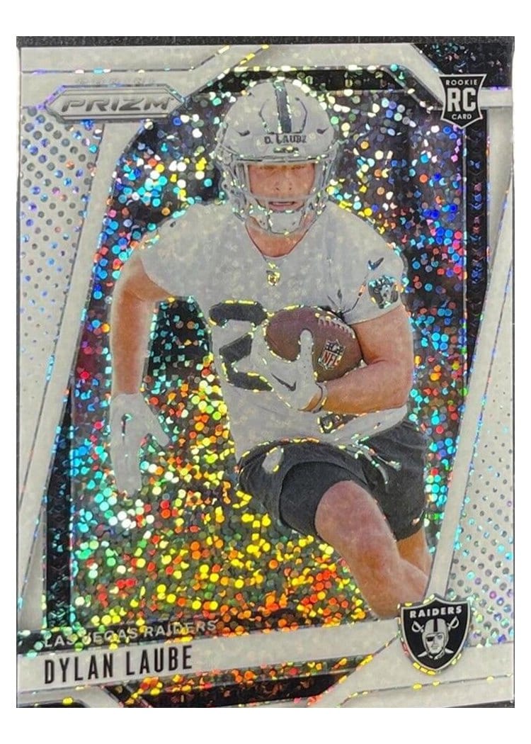 2024 Panini Prizm Base Set Dylan Laube White Sparkle #330 card