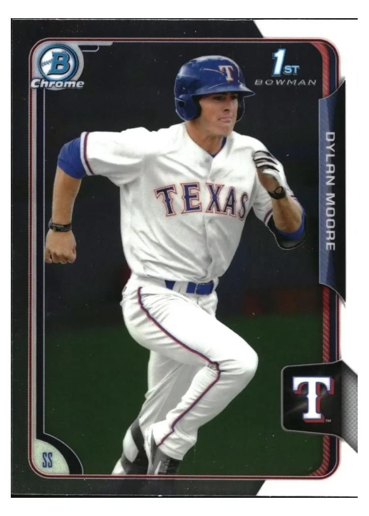 2015 Bowman Draft Chrome Dylan Moore #15 card