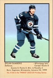 2022-23 Parkhurst Champions 51 Retros Dylan Samberg #R-66 card