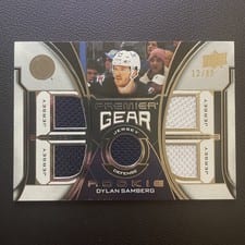 2022-23 Upper Deck Premier Premier Gear Rookies Jersey Dylan Samberg #PGR-DS card