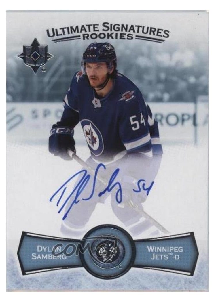 2022-23 Upper Deck Ultimate Collection Ultimate Signatures Rookies Dylan Samberg #USR-DS card