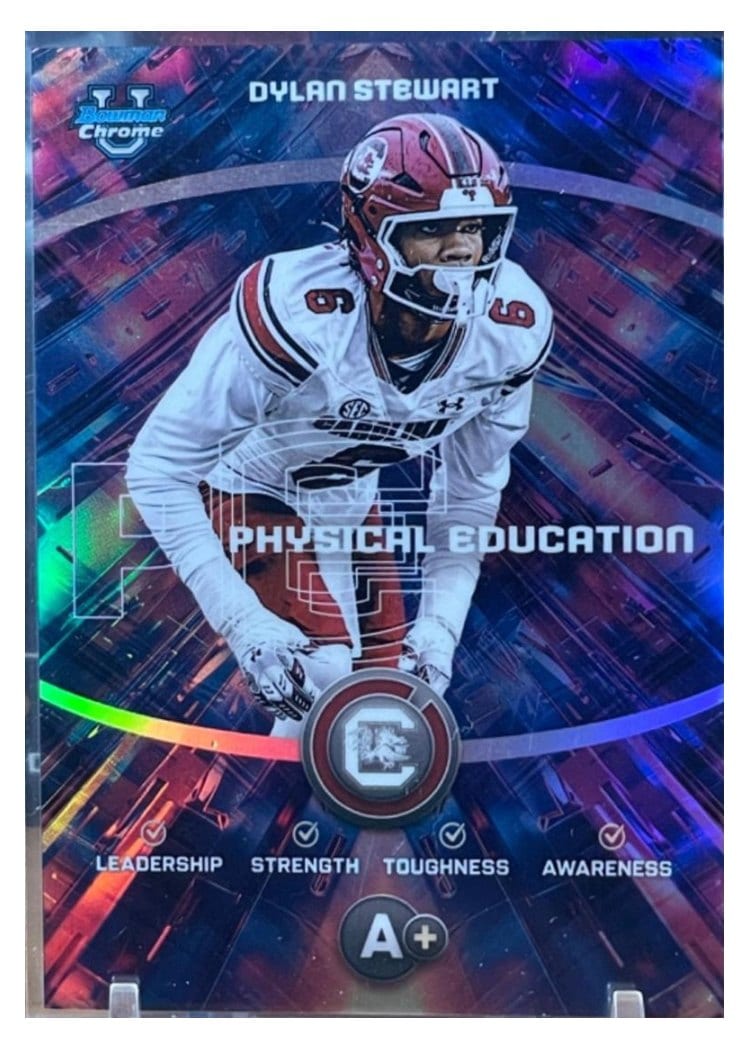 2025 Bowman University Chrome Physical Education Refractor Dylan Stewart #PE-20 card