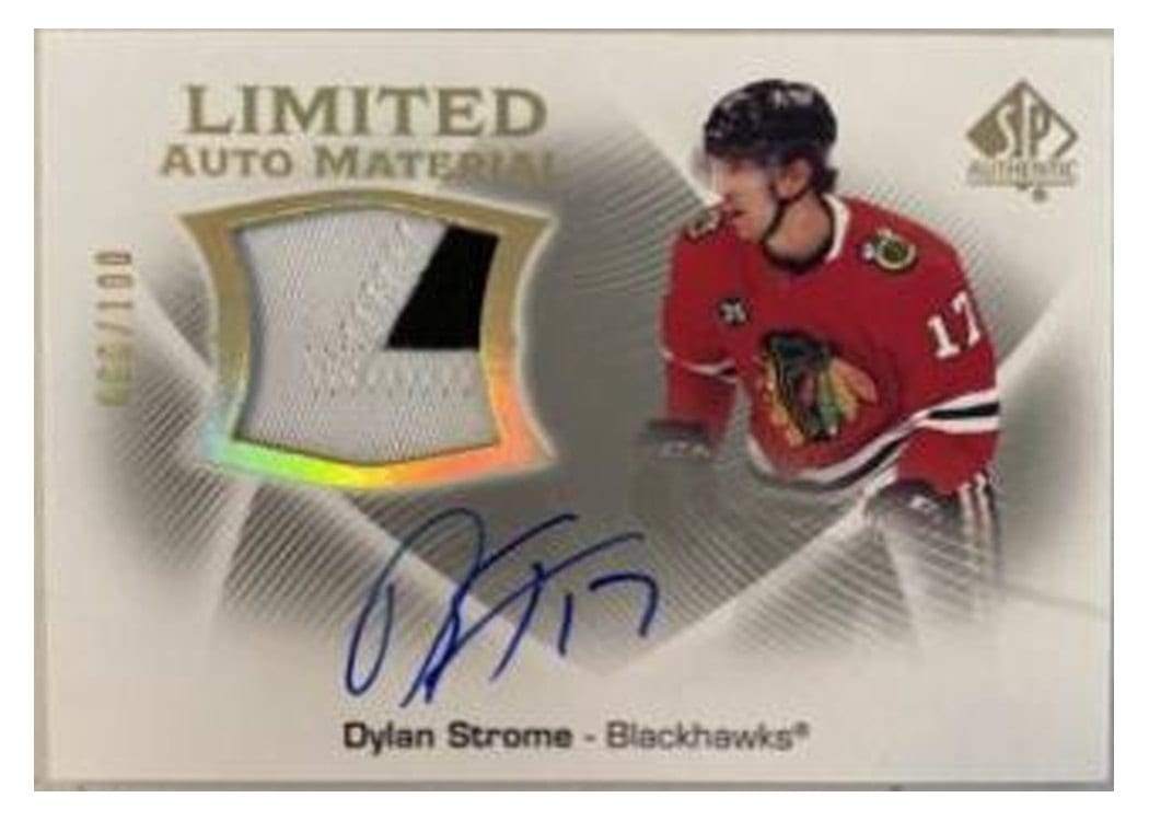2022-23 SP Authentic 2021 Update - Limited Autograph Material Dylan Strome #LAM-DS card