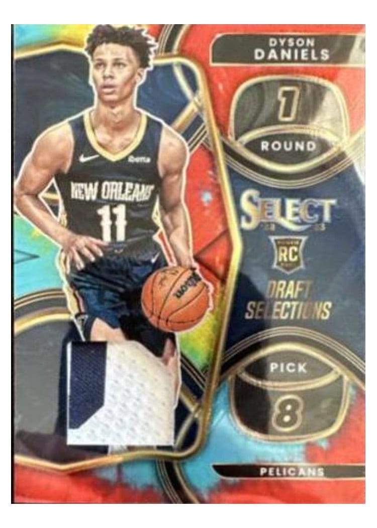 2022-23 Panini Select Base Set Dyson Daniels Tie Dye Prizm #67 card
