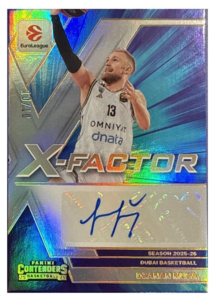 2025 Panini Contenders EuroLeague X-Factor Autograph Dzanan Musa #23 card