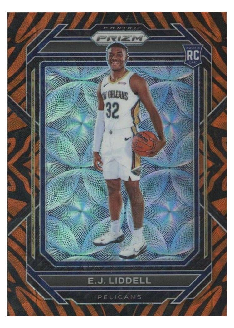 2022-23 Panini Prizm Base Set E.J. Liddell Choice Tiger Stripe Prizm #251