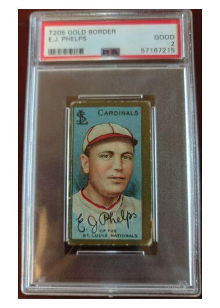 1911 T205 Gold Border E. J. Phelps card
